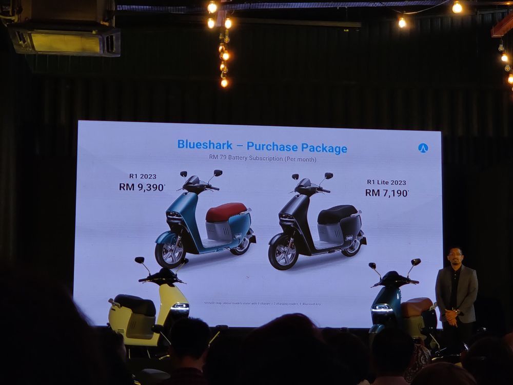 electric vehicle ev, blueshark, blueshark malaysia, blueshark ev scooter, blueshark r1 specs, blueshark r1 ev scooter price malaysia, blueshark ev scooters launched in malaysia - up to 110km, from rm7,190