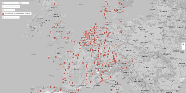 charging stations, europe, roaming, supercharger, tesla, tesla opens more superchargers in europe for 3rd party use