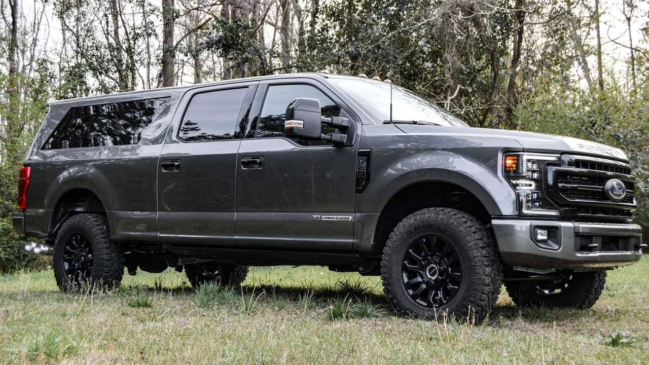 megarexx converts ford f-250 into suv with seating for nine people