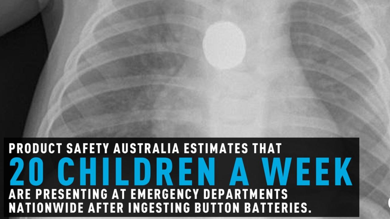 Button batteries are easily swallowed. Picture: Choice.com.au, Mitsubishi says affected customers must bring their keys and other documents to dealers for new warning labels., Technology, Motoring, Motoring News, Popular car maker issues recall over killer button batteries