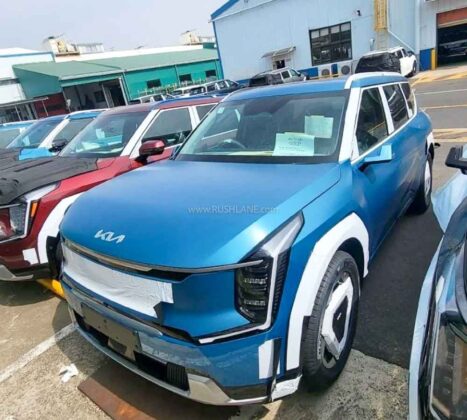 kia ev9 electric suv first real world photos – new colours spied