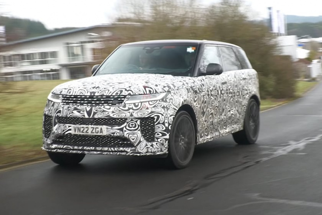 video, spy shots, sports cars, nurburgring spy footage confirms 2024 range rover sport will be bmw-powered