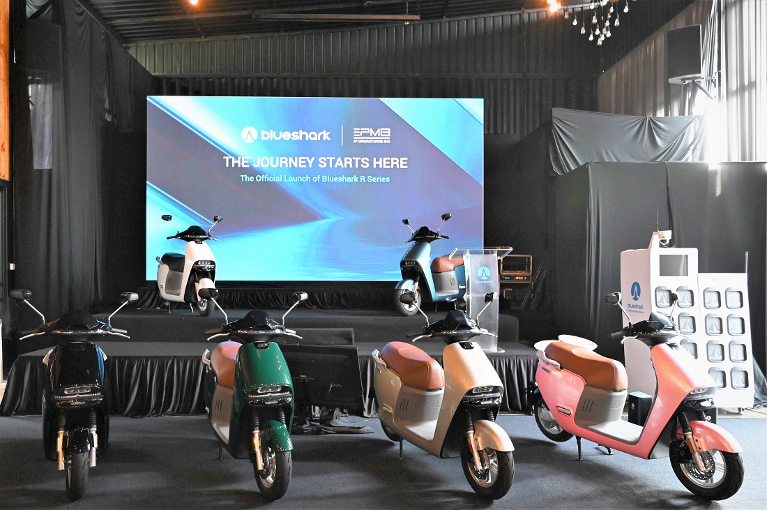 scooter, blueshark, blueshark ecosystem sdn bhd, electric scooter, ep manufacturing bhd, malaysia, blueshark r series electric scooter launched in malaysia with battery swap plans