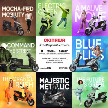 okinawa praise electric scooter in 8 new colours – feb 2023 sales decline