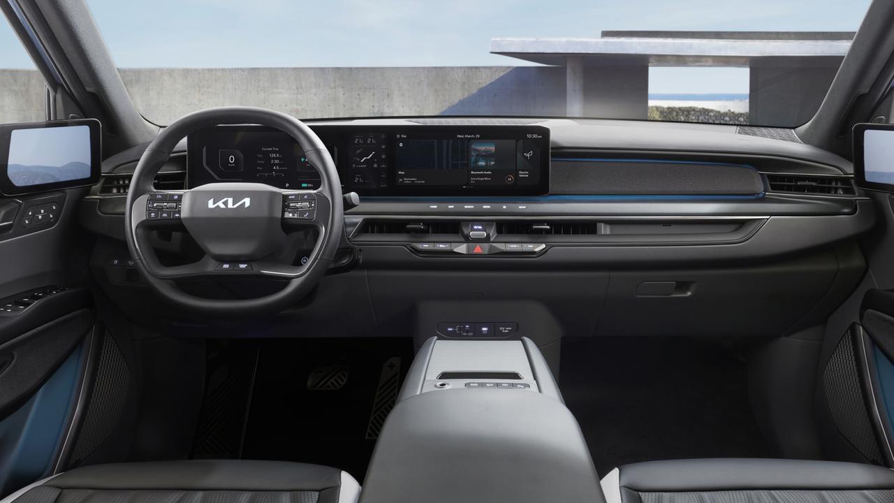 The cabin will have a hi-tech feel., The new Kia EV9 is expected in Australia later this year., Technology, Motoring, Motoring News, 2023 Kia EV9 electric SUV revealed
