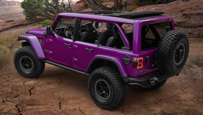 jeep news, jeep suv range, electric cars, hybrid cars, industry news, off road, concept cars, green cars, electric, a new v8 wrangler? jeep brings seven wild 2023 concepts to its annual easter safari event