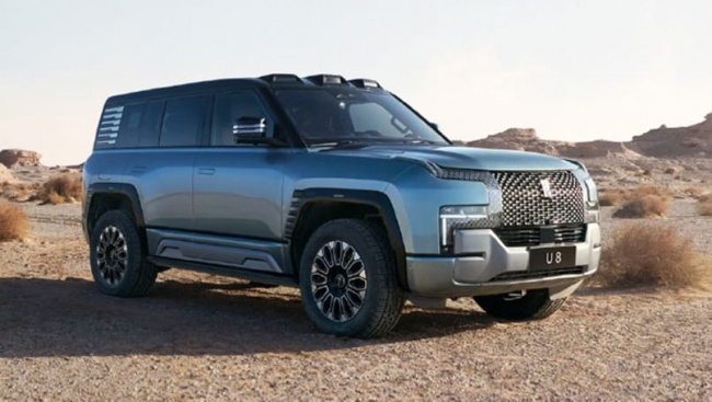 byd news, byd suv range, electric cars, electric, family cars, prestige & luxury cars, luxury toyota landcruiser or budget mercedes-benz g-class rival? the 2024 byd yangwang u8 is an off-roading full-size luxury suv from china