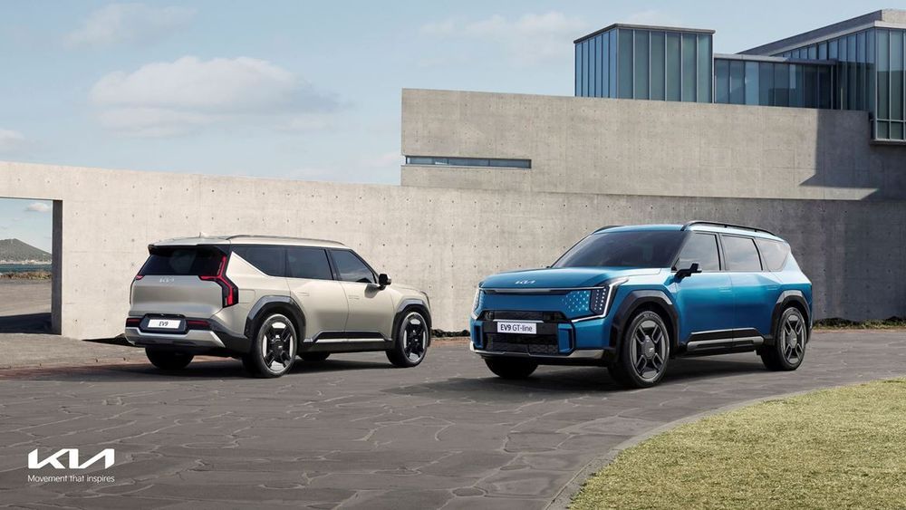 auto news, kia, kia ev9, kia ev, kia suv, kia ev6, kia electric suv, kia unveils the ev9 in full - 500km driving range, 380hp, shipped with level 3 self-driving capabilities