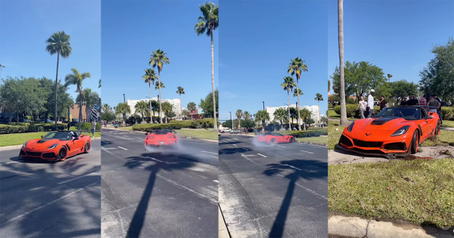 corvette, chevrolet corvette, chevrolet, c7 corvette zr1 channels its inner mustang by crashing at cars and coffee