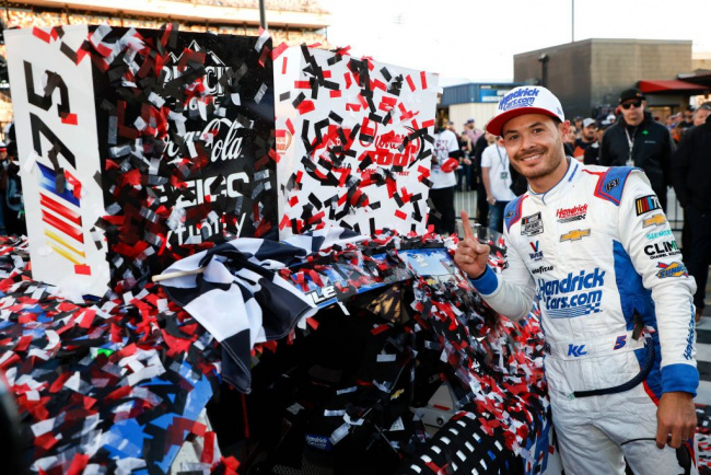 breaking, cup results: kyle larson's 20th career win helps hendrick to a 1-2 finish at richmond