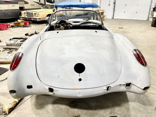 corvette, chevrolet corvette, chevrolet, 1958 corvette restoration project resumed after four decades in storage