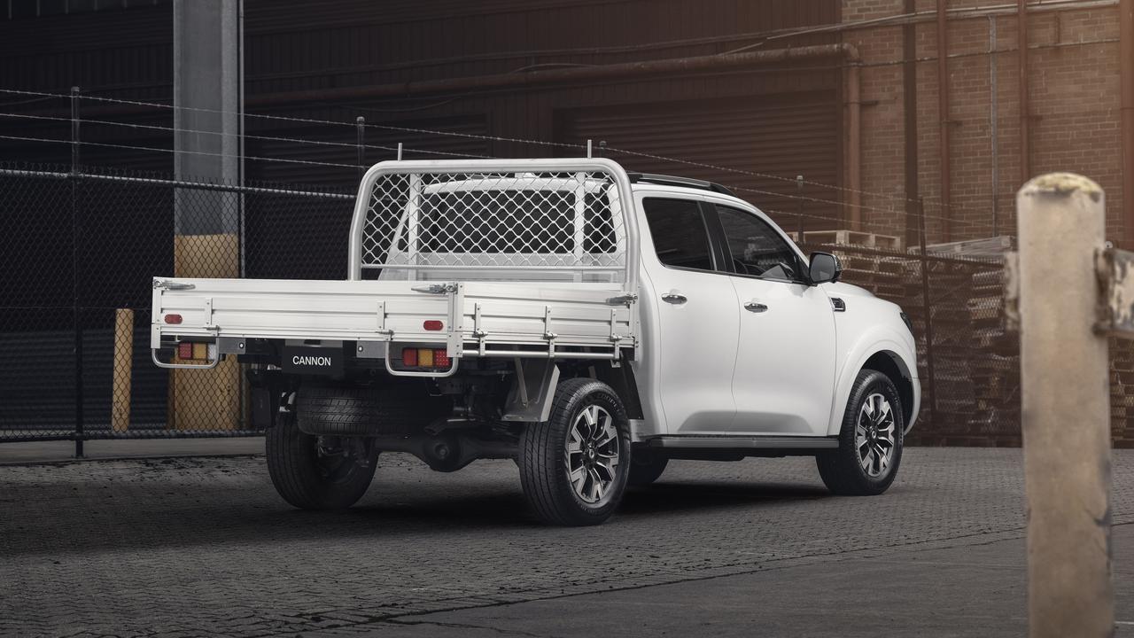 The four-wheel drive version is more than $10,000 cheaper than the equivalent Toyota HiLux., The 2023 GWM Cannon cab chassis starts at $36,990 drive-away., Technology, Motoring, Motoring News, 2023 GWM Cannon-CC dual cab ute confirmed for Australia