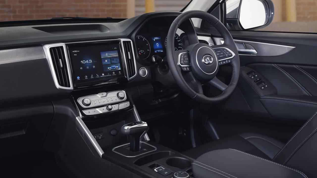 The cabin has plenty of standard equipment., The four-wheel drive version is more than $10,000 cheaper than the equivalent Toyota HiLux., The 2023 GWM Cannon cab chassis starts at $36,990 drive-away., Technology, Motoring, Motoring News, 2023 GWM Cannon-CC dual cab ute confirmed for Australia