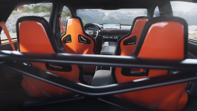 , genesis gv80 coupe concept touts power, plaid, and a sportback