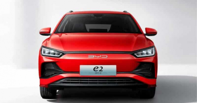ev, 2023 byd e2 electric hatchback with an 8-in-1 electric powertrain will launch on april 6