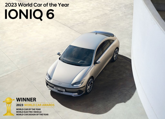 autos hyundai, hyundai ioniq 6 is world car of the year, wins two other awards