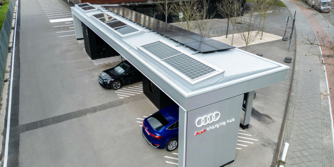 audi, berlin, charging stations, germany, audi opens third charging hub in berlin