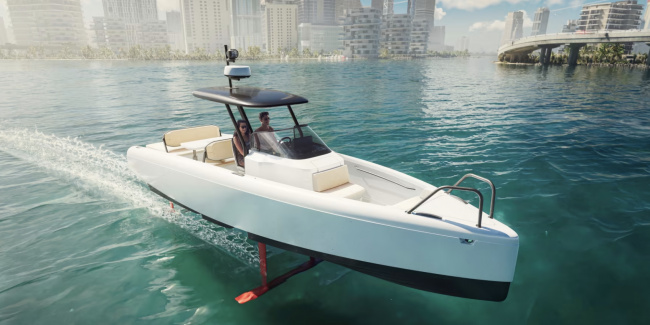 c-8 center console, candela, candela c-8, hydrofoil, polestar, sweden, candela launches electric center console powerboat in the us