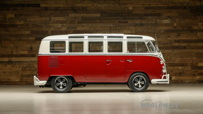 handpicked, classic, american, news, muscle, newsletter, sports, client, modern classic, europe, features, luxury, trucks, celebrity, off-road, exotic, asian, this 21-window vw bus features porsche power and is fully restored