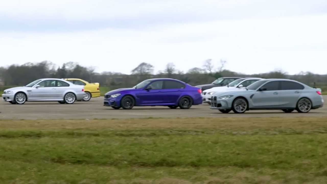 BMW M3 Generations Drag Race Including G80