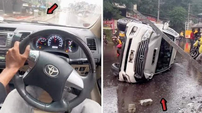 Toyota Fortuner Crashes at 100 km/h As Driver Makes Reels