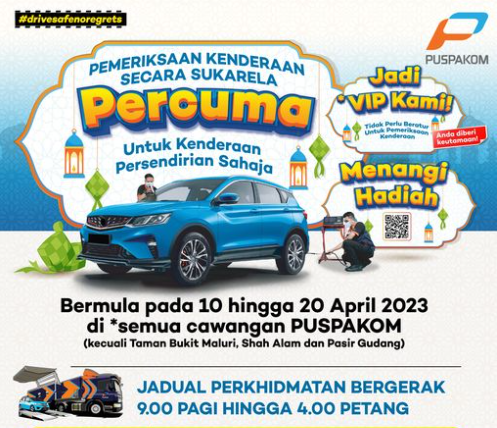 auto news, puspakom, puspakom free inspection hari raya, hari raya 2023, puspakom offers free raya vehicle inspection