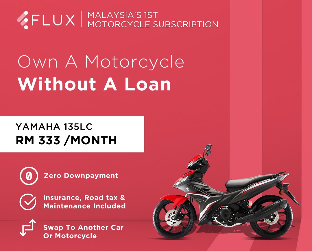 flux, malaysia, motorcycles, subscription, flux expands subscription portfolio to include motorcycles and johor