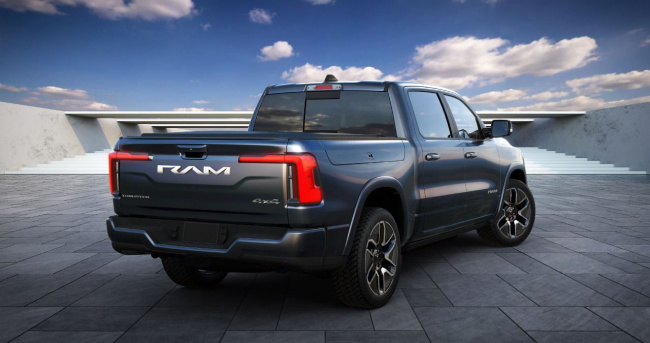 ram unveils its first electric ute with massive battery and 800km range