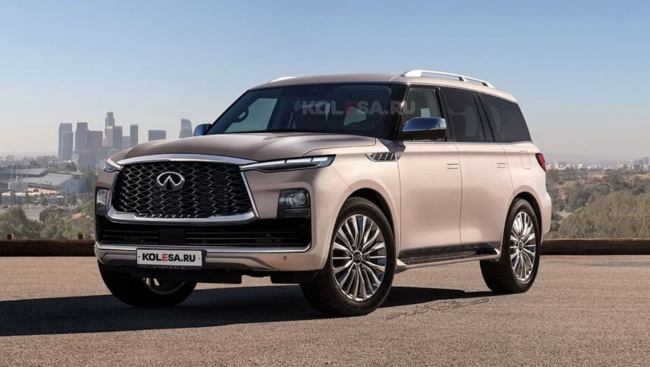 nissan x-trail, nissan patrol, infiniti qx80, infiniti qx80 2020, nissan x-trail 2023, nissan patrol 2023, infiniti news, nissan news, infiniti suv range, nissan suv range, infiniti, industry news, showroom news, prestige & luxury cars, family car, family cars, patrol buddies? this could be the 2024 nissan patrol's luxury twin as the toyota landcruiser rival's reveal approaches