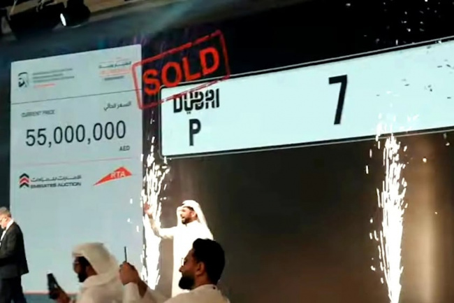 offbeat, luxury, dubai auction brings record $15m license plate sale