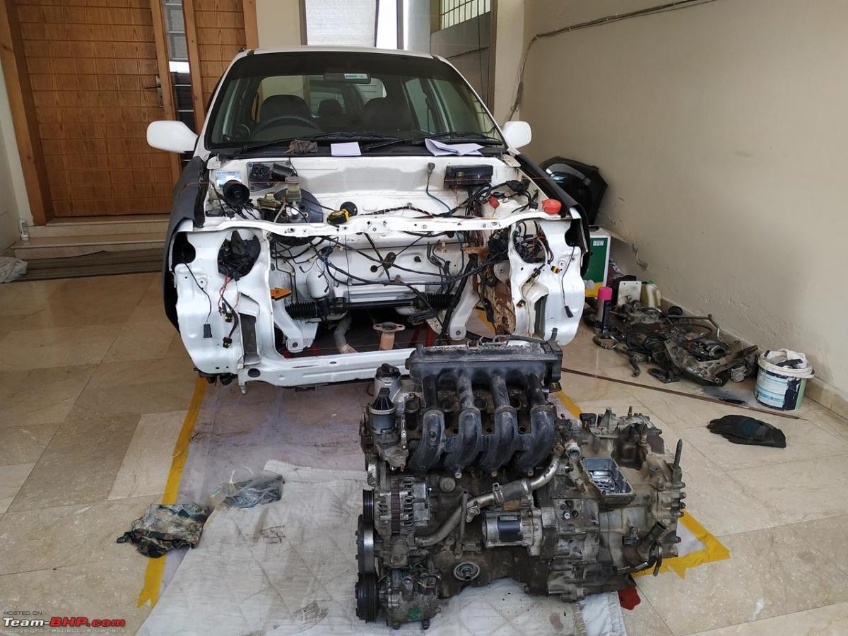 Pics: How I fitted a Honda 1.3L petrol engine in my Maruti Alto, Indian, Member Content, Maruti Alto, Honda