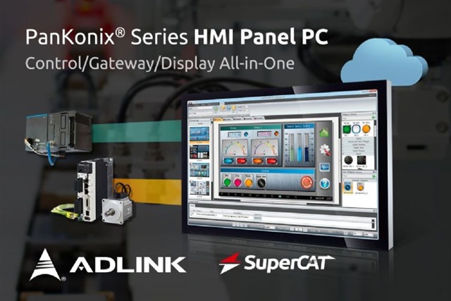 ADLINK PanKonix all-in-one HMI panel PC fully satisfies motion control, data acquisition and visualization needs