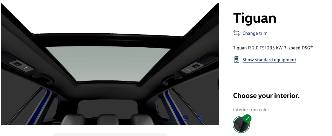 does the volkswagen tiguan r have a sunroof?