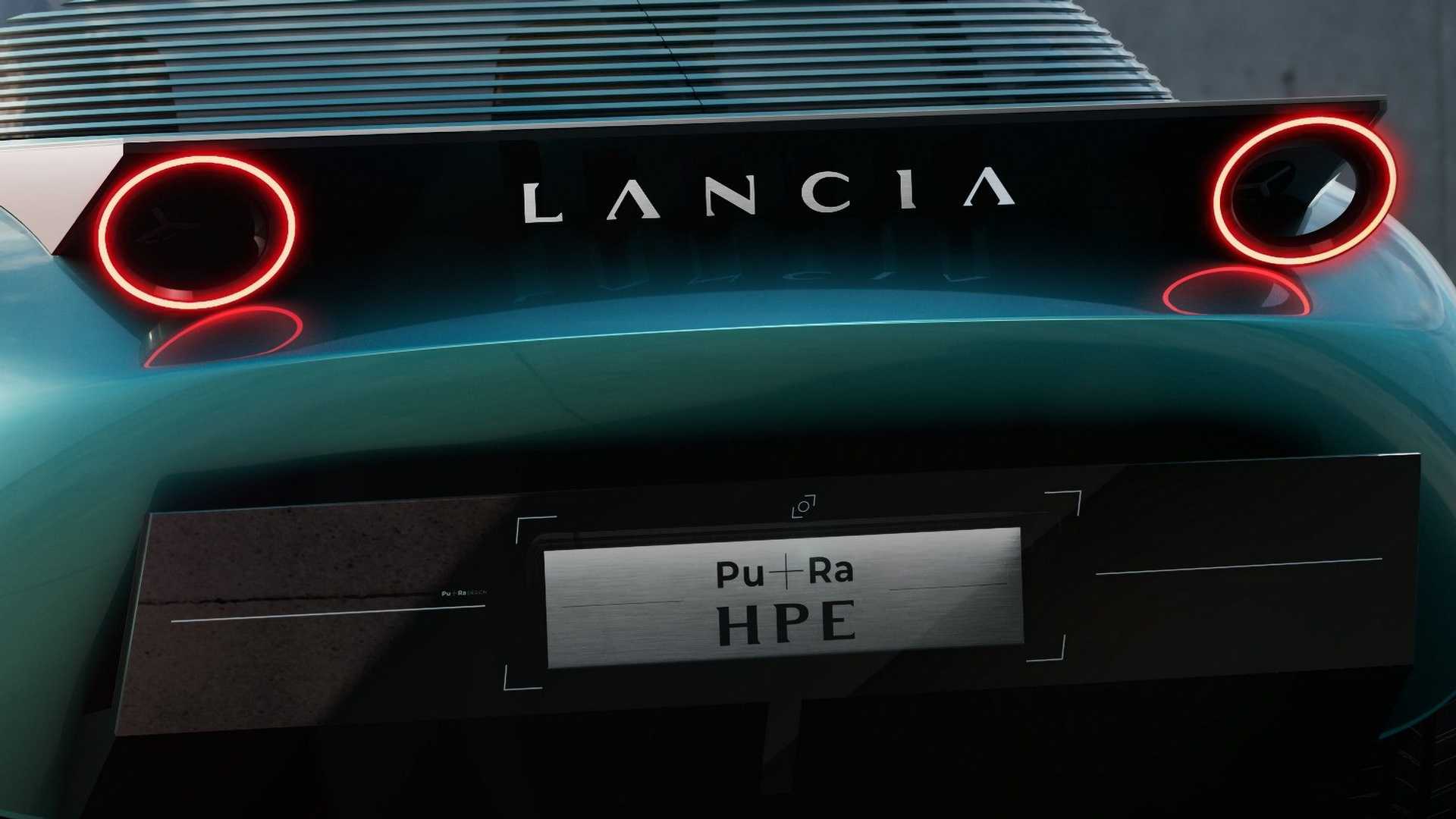 lancia pu+ra hpe concept debuts as all-electric coupe with stratos-inspired design