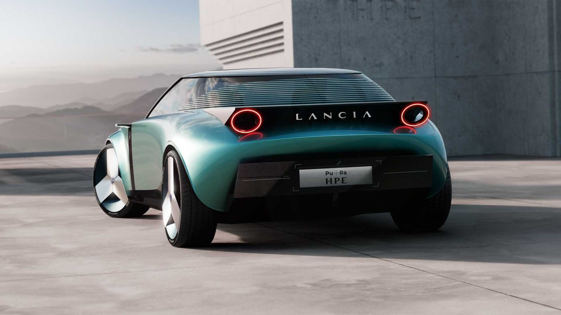 lancia pu+ra hpe concept debuts as all-electric coupe with stratos-inspired design
