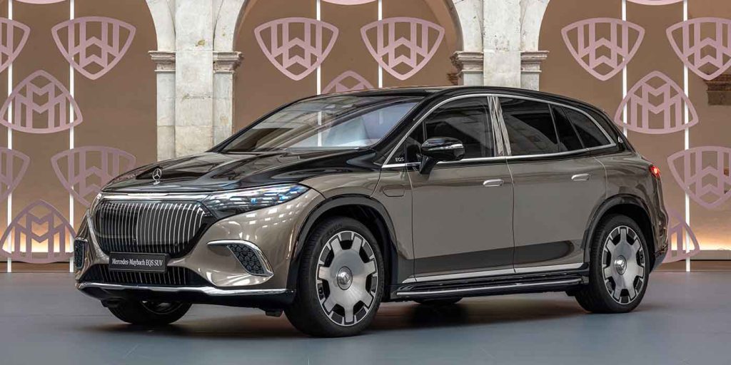 mercedes-maybach unveils first all-electric model in the eqs 680 suv, complete with its own fridge