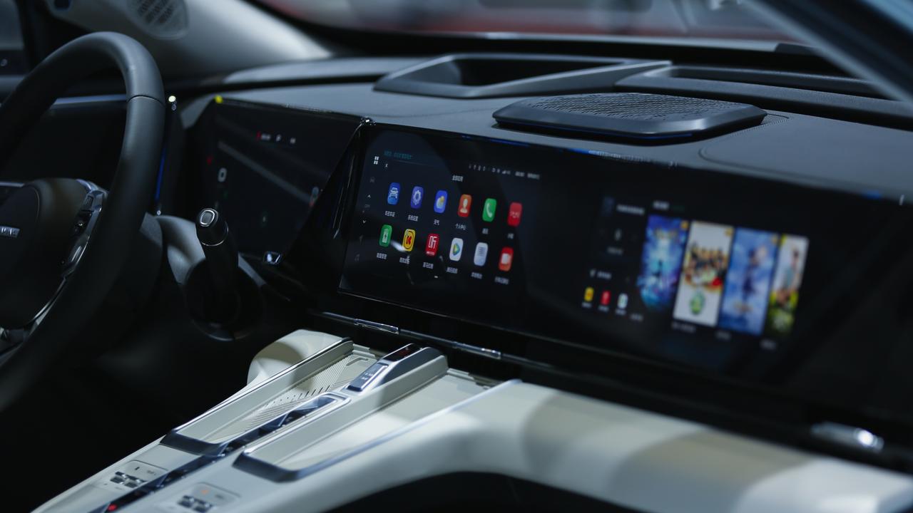 The hi-tech cabin features big screens and a digital head-up display. Picture: Supplied., The GWM BO7 will take on Toyota’s RAV4 Hybrid in the mid-size SUV market. Picture: Supplied., Technology, Motoring, Motoring News, GWM reveals new game-changing SUV at Shanghai motor show