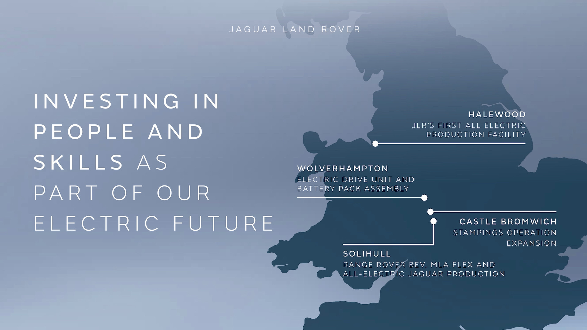 jaguar land rover announces £15b investment, electric four-door gt coming