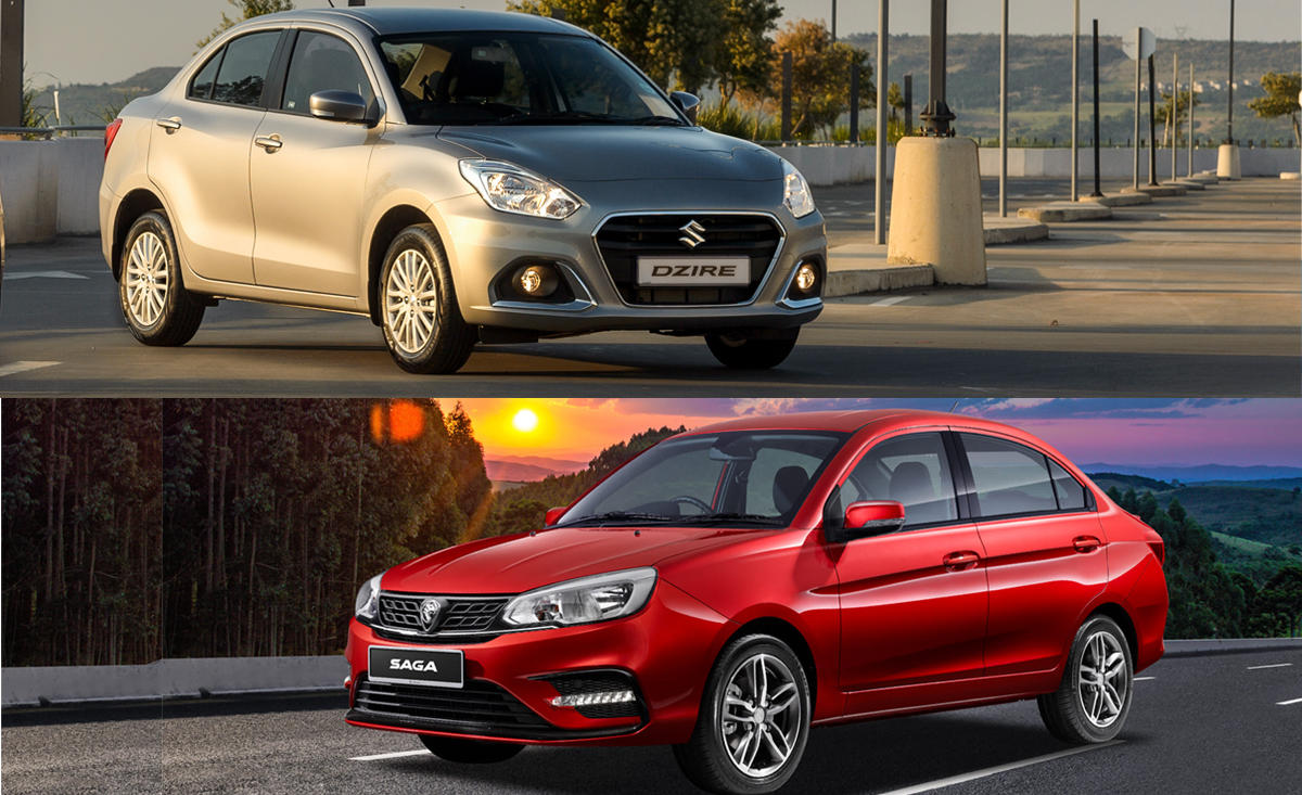 proton, proton saga, suzuki, suzuki dzire, new proton saga vs suzuki dzire – the most affordable sedans in south africa