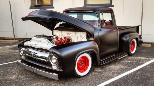 1956 Ford F100 Pickup Truck, 1950s Cars, ford, white wall tires