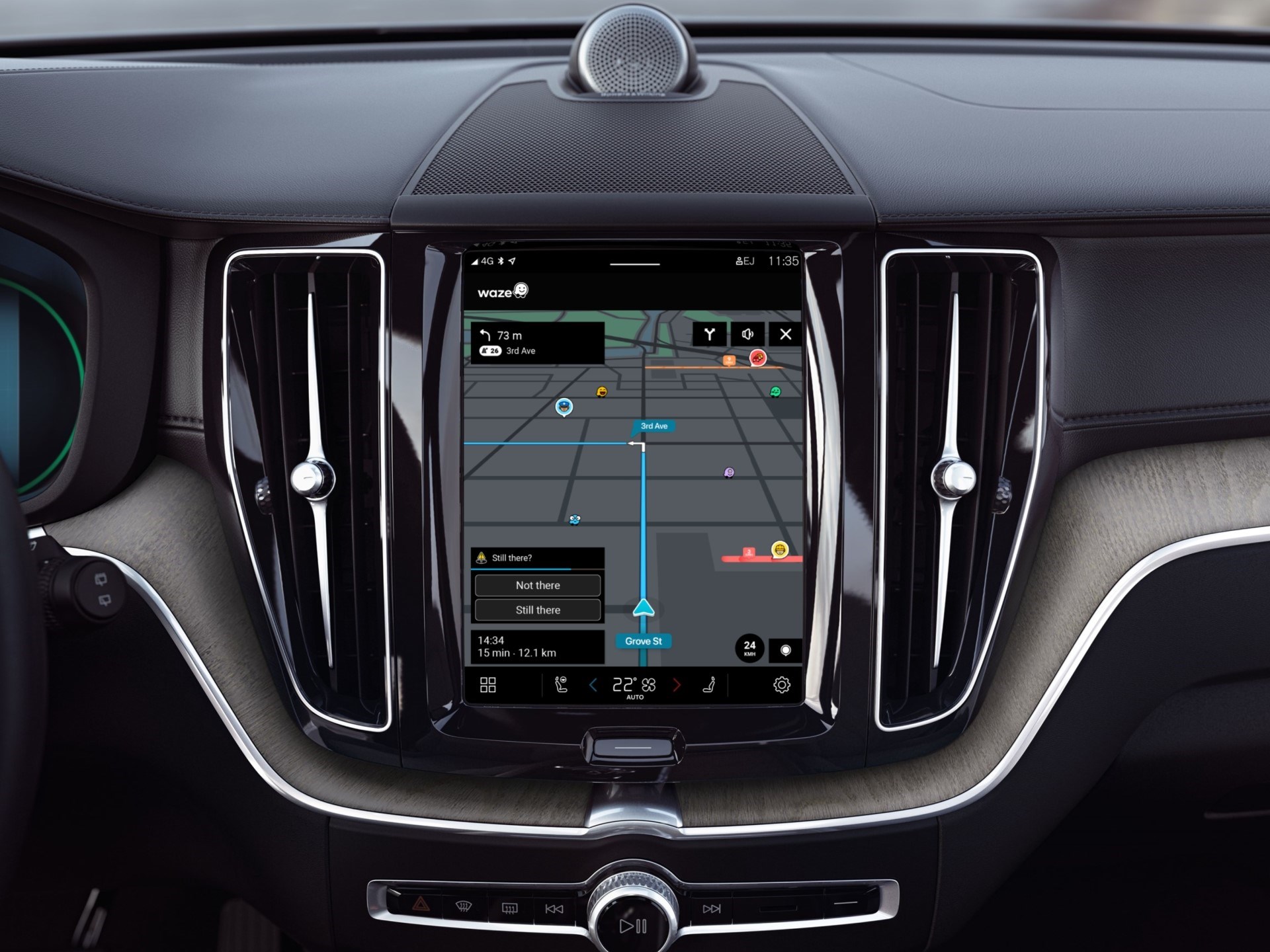volvo, waze, you can now download waze in your volvo