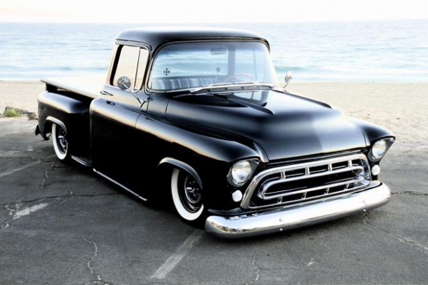 1957 Chevy | Pickup Truck, 1950s Cars, 1957 Chevy Pickup Truck, pickup truck, white wall tires