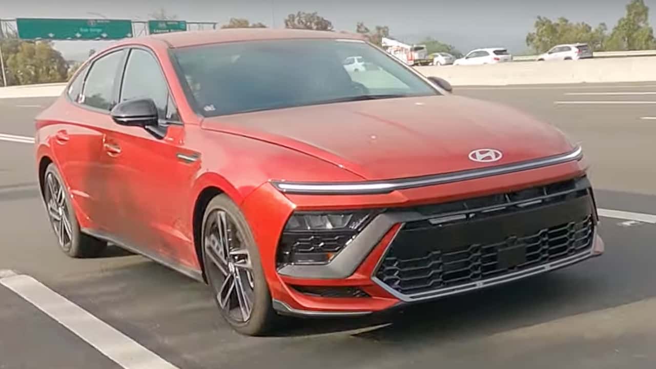 See 2024 Hyundai Sonata N Line On The Move Without Camo In The US