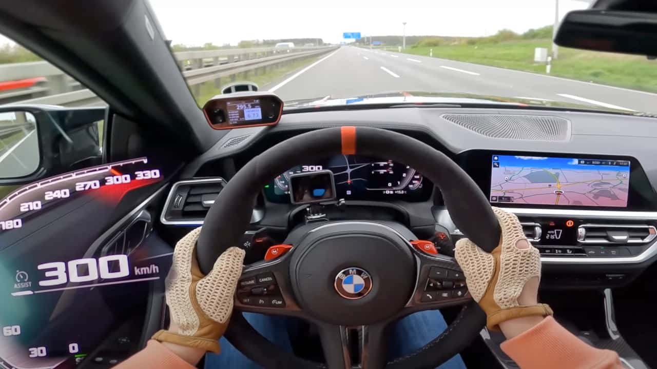 BMW M4 CSL Autobahn Top Speed Run