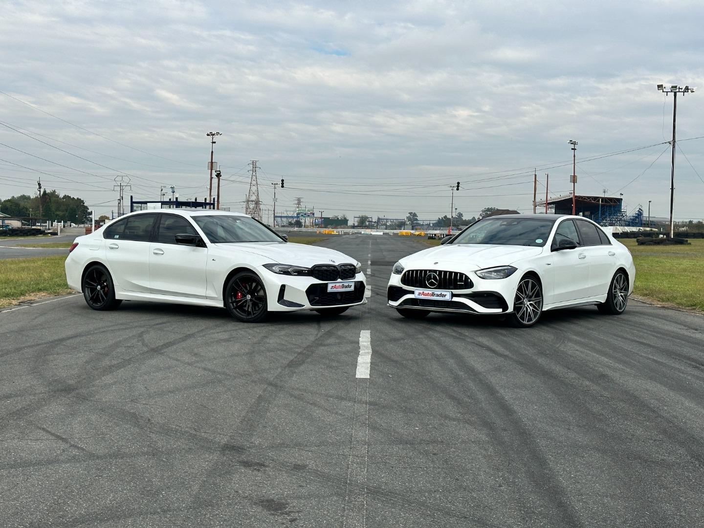 Mercedes AMG C43 vs BMW M340i (2023) Drag Race and Quick Review