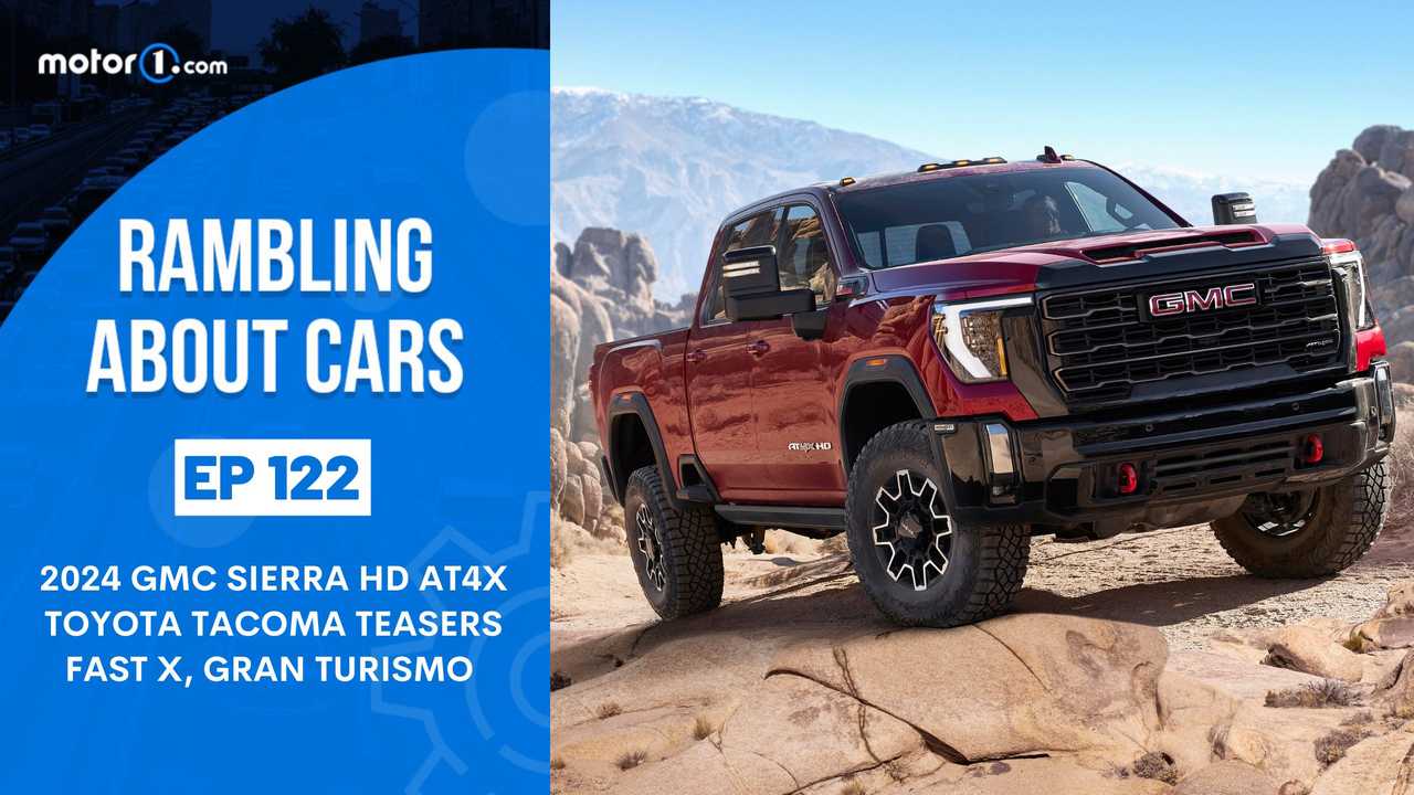 The 2024 GMC Sierra HD AT4X with the Rambling About Cars logo.