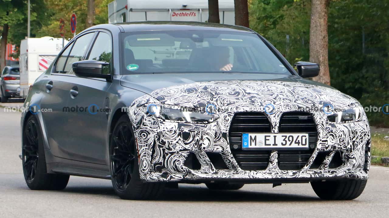 refreshed bmw m3 spied for first time with new headlights, familiar face