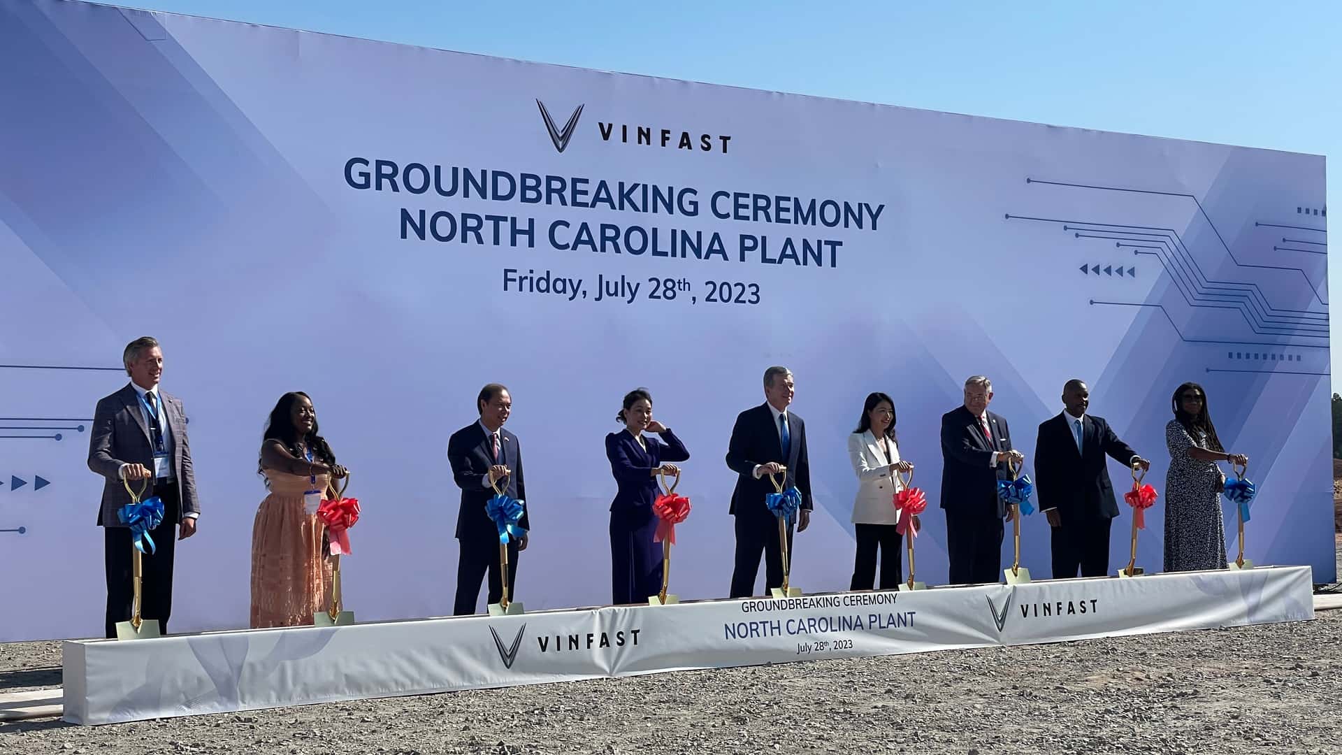 vinfast breaks ground on its ev plant in north carolina