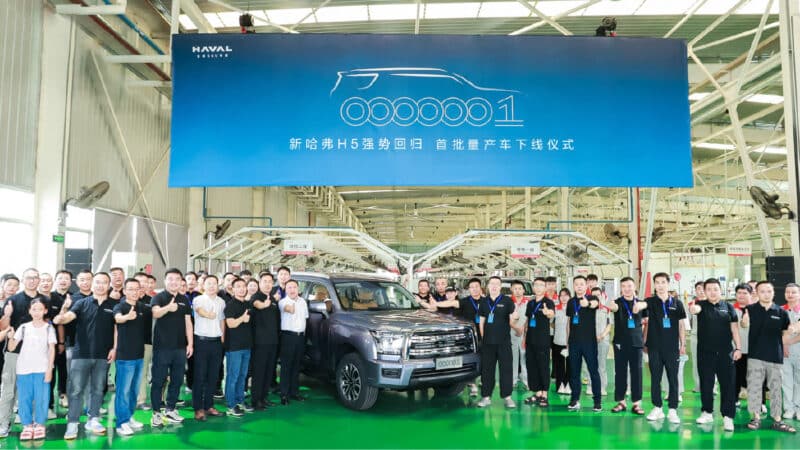 ice, report, gwm’s haval h5 huge 5.2-meter suv hit the production line in china