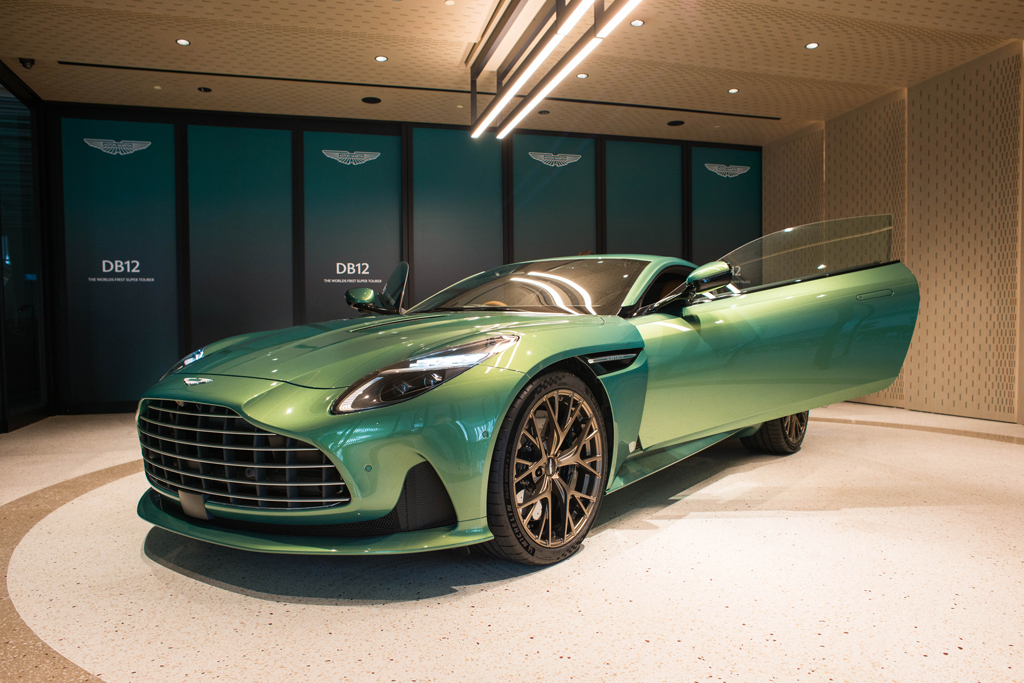Aston Martin DB12, the brand’s “Super Tourer”, previewed in Singapore